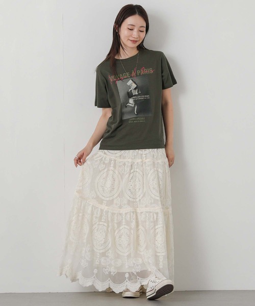 Gready Brilliant(グレディブリリアン)の「VOYAGEフォトカットソー(Tシャツ/カットソー・レディース・チャコールグレー・FREE)」の5枚目の写真