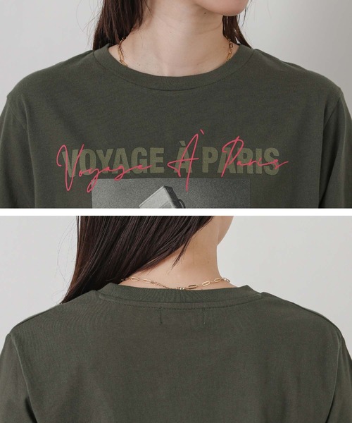 Gready Brilliant(グレディブリリアン)の「VOYAGEフォトカットソー(Tシャツ/カットソー・レディース・チャコールグレー・FREE)」の8枚目の写真