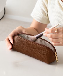 Pochi Pouch（ポチポーチ）の「Pochi Pouch/スリム ペンケース / シボ革風 シンプル ポーチ（ポーチ）」