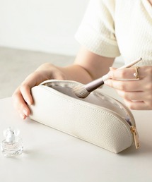 Pochi Pouch（ポチポーチ）の「Pochi Pouch/スリム ペンケース / シボ革風 シンプル ポーチ（ポーチ）」