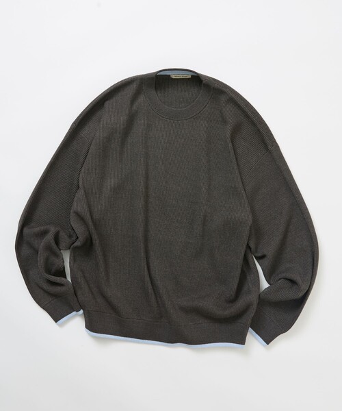FREAK'S STORE（フリークスストア）の「限定展開 リラックスフィット 片畦リンキング プルオーバー ニット（ニット/セーター・メンズ・グレー/ナチュラル/ブラウン/チャコールグレー・LARGE/MEDIUM）」の10枚目の写真