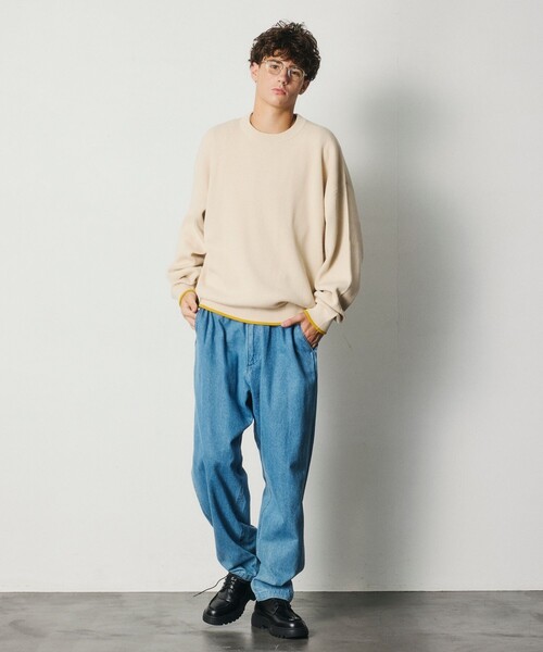 FREAK'S STORE（フリークスストア）の「限定展開 リラックスフィット 片畦リンキング プルオーバー ニット（ニット/セーター・メンズ・グレー/ナチュラル/ブラウン/チャコールグレー・LARGE/MEDIUM）」の19枚目の写真