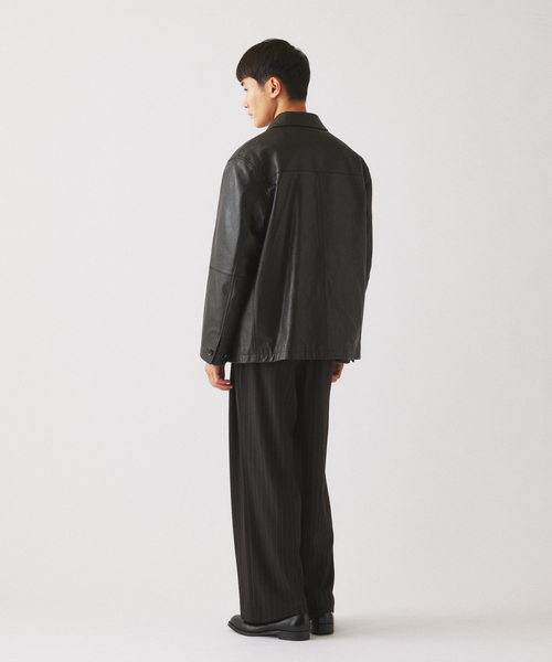 JOURNAL STANDARD relume(ジャーナルスタンダード レリューム)の「バッファローレザー カーコート(ライダースジャケット・メンズ・ブラック・MEDIUM/LARGE)」の6枚目の写真