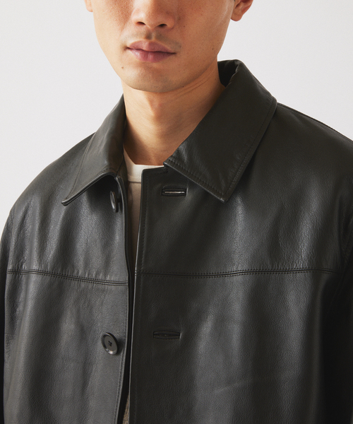 JOURNAL STANDARD relume(ジャーナルスタンダード レリューム)の「バッファローレザー カーコート(ライダースジャケット・メンズ・ブラック・MEDIUM/LARGE)」の11枚目の写真