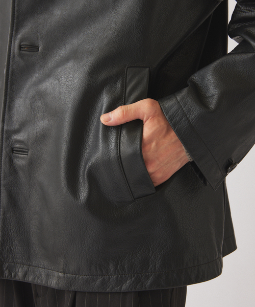 JOURNAL STANDARD relume(ジャーナルスタンダード レリューム)の「バッファローレザー カーコート(ライダースジャケット・メンズ・ブラック・MEDIUM/LARGE)」の12枚目の写真
