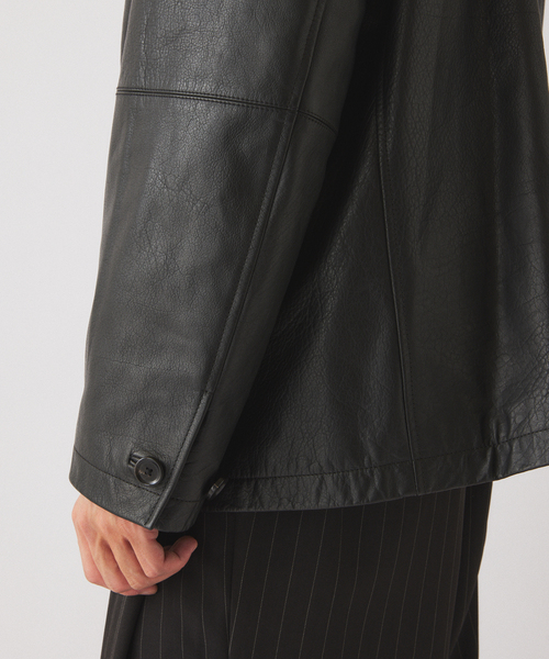 JOURNAL STANDARD relume(ジャーナルスタンダード レリューム)の「バッファローレザー カーコート(ライダースジャケット・メンズ・ブラック・MEDIUM/LARGE)」の15枚目の写真