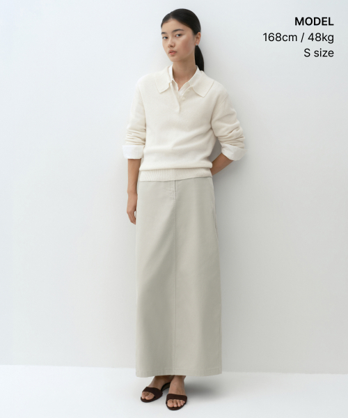 MUSINSA STANDARD WOMAN（ムシンサスタンダードウーマン）の「[ビクトリアウール] レディース カラードニット [クリーム]（ニット/セーター・レディース・その他・SMALL/MEDIUM/LARGE/X-SMALL）」の2枚目の写真