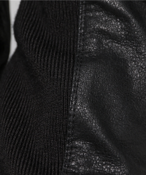 Rick Owens（リックオウエンス）の「RICK OWENS レザーブルゾン（ブルゾン・レディース・ブラック・40）」の5枚目の写真