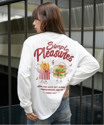 ジャンクフード バックプリント長袖Tシャツ|全4色