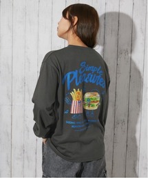 ジャンクフード バックプリント長袖Tシャツ|全4色