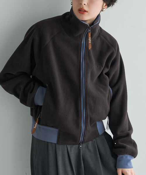 FREAK'S STORE(フリークスストア)の「Foxfire × FREAK'S STORE/フォックスファイヤー フリース スタンド ジップ ブルゾン(パーカー・レディース・グレー/ピンク/ブラウン・フリ-)」の2枚目の写真