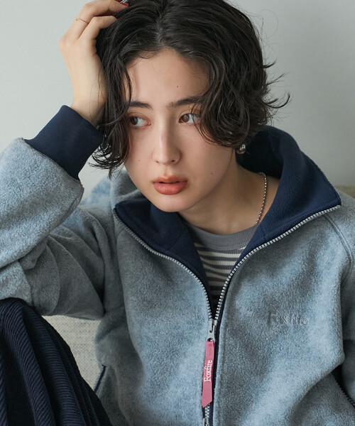 FREAK'S STORE(フリークスストア)の「Foxfire × FREAK'S STORE/フォックスファイヤー フリース スタンド ジップ ブルゾン(パーカー・レディース・グレー/ピンク/ブラウン・フリ-)」の1枚目の写真