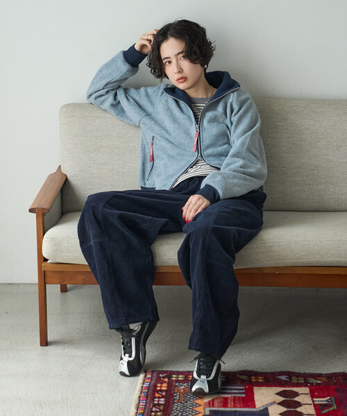 FREAK'S STORE(フリークスストア)の「Foxfire × FREAK'S STORE/フォックスファイヤー フリース スタンド ジップ ブルゾン(パーカー・レディース・グレー/ピンク/ブラウン・フリ-)」の4枚目の写真