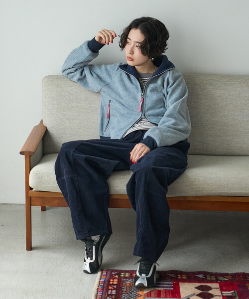 FREAK'S STORE(フリークスストア)の「Foxfire × FREAK'S STORE/フォックスファイヤー フリース スタンド ジップ ブルゾン(パーカー・レディース・グレー/ピンク/ブラウン・フリ-)」の5枚目の写真