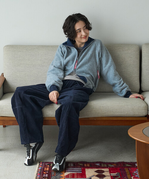 FREAK'S STORE(フリークスストア)の「Foxfire × FREAK'S STORE/フォックスファイヤー フリース スタンド ジップ ブルゾン(パーカー・レディース・グレー/ピンク/ブラウン・フリ-)」の6枚目の写真