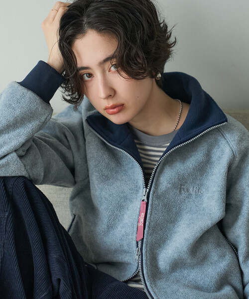 FREAK'S STORE(フリークスストア)の「Foxfire × FREAK'S STORE/フォックスファイヤー フリース スタンド ジップ ブルゾン(パーカー・レディース・グレー/ピンク/ブラウン・フリ-)」の10枚目の写真