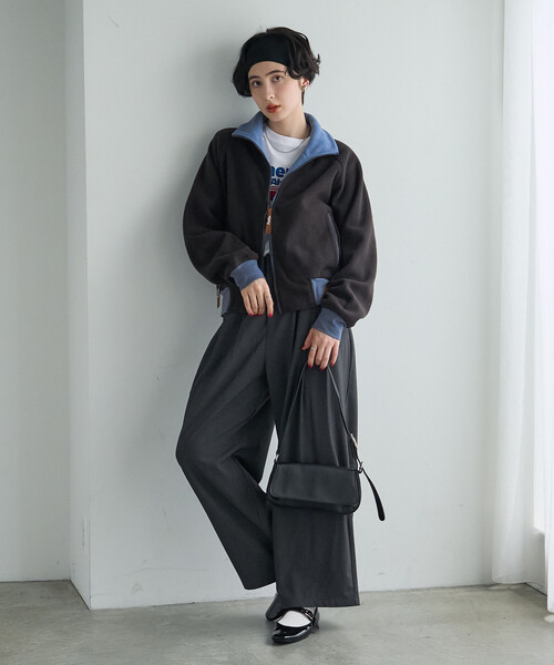 FREAK'S STORE(フリークスストア)の「Foxfire × FREAK'S STORE/フォックスファイヤー フリース スタンド ジップ ブルゾン(パーカー・レディース・グレー/ピンク/ブラウン・フリ-)」の13枚目の写真