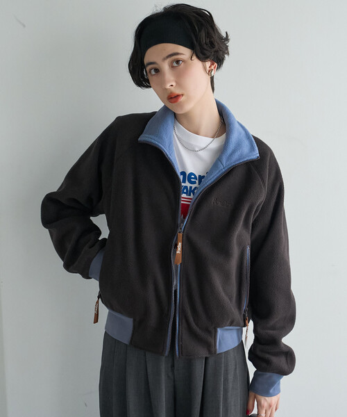 FREAK'S STORE(フリークスストア)の「Foxfire × FREAK'S STORE/フォックスファイヤー フリース スタンド ジップ ブルゾン(パーカー・レディース・グレー/ピンク/ブラウン・フリ-)」の14枚目の写真