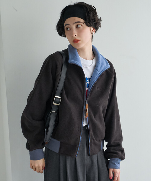 FREAK'S STORE(フリークスストア)の「Foxfire × FREAK'S STORE/フォックスファイヤー フリース スタンド ジップ ブルゾン(パーカー・レディース・グレー/ピンク/ブラウン・フリ-)」の15枚目の写真