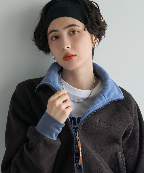 FREAK'S STORE(フリークスストア)の「Foxfire × FREAK'S STORE/フォックスファイヤー フリース スタンド ジップ ブルゾン(パーカー・レディース・グレー/ピンク/ブラウン・フリ-)」の17枚目の写真