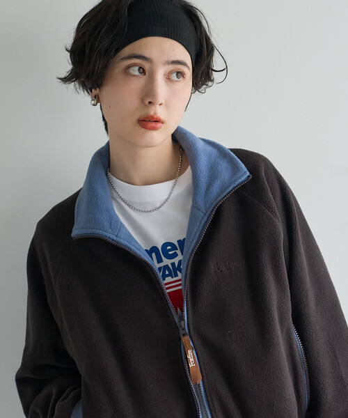 FREAK'S STORE(フリークスストア)の「Foxfire × FREAK'S STORE/フォックスファイヤー フリース スタンド ジップ ブルゾン(パーカー・レディース・グレー/ピンク/ブラウン・フリ-)」の18枚目の写真