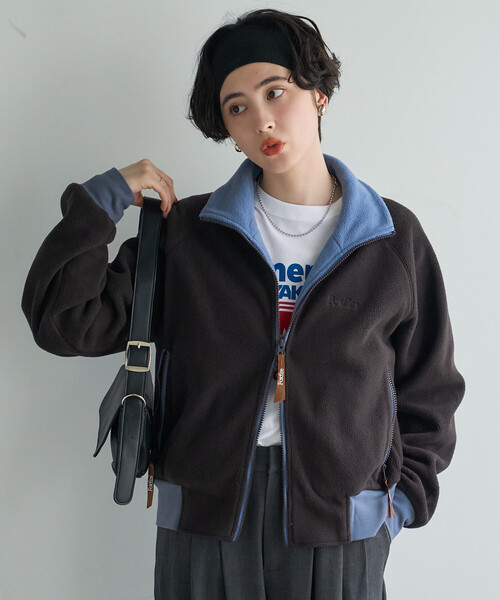 FREAK'S STORE(フリークスストア)の「Foxfire × FREAK'S STORE/フォックスファイヤー フリース スタンド ジップ ブルゾン(パーカー・レディース・グレー/ピンク/ブラウン・フリ-)」の19枚目の写真