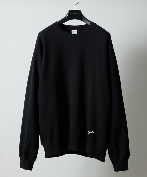 NUMBER (N)INE(ナンバーナイン)の「FIRM COTTON LIGHT SHORT PILE L/S SWEATSHIRT / ファーム コットン ライト ミニ裏毛 クルーネック スウェット(スウェット・メンズ・トップグレー/ブラック・M/XL/L)」の1枚目の写真