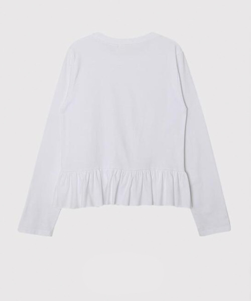 VIVID LADY(ビビッドレディー)の「裾フレア クルーネック ロングTシャツ(Tシャツ/カットソー・レディース・ホワイト/グレー/ブラック・FREE)」の10枚目の写真