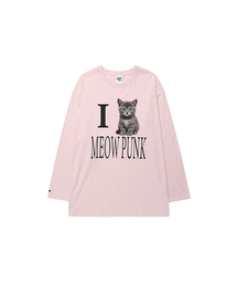 I LOVE MEOW PUNK LS TEE PINK(CV2GFFT559A)