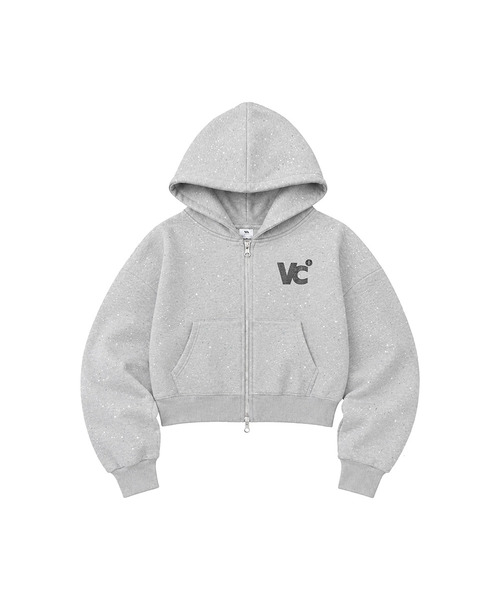 VENHIT(ベンヒット)の「VC SIGNATURE ホットフィックス ジップアップパーカー_グレー(パーカー・レディース・ライトグレー・MEDIUM/LARGE)」の1枚目の写真