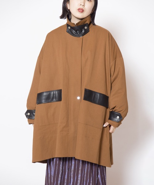 OSMOSIS(オズモーシス)の「ライナー付テントコート(その他アウター・レディース・ブラウン/アイボリー/ブラック・ONE SIZE)」の19枚目の写真