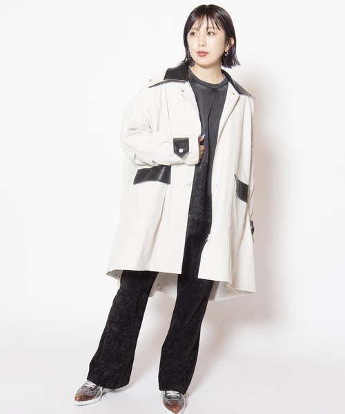 OSMOSIS(オズモーシス)の「ライナー付テントコート(その他アウター・レディース・ブラウン/アイボリー/ブラック・ONE SIZE)」の21枚目の写真