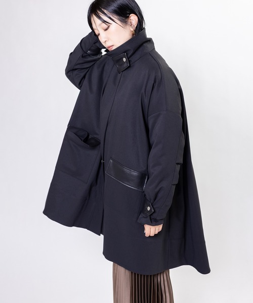 OSMOSIS(オズモーシス)の「ライナー付テントコート(その他アウター・レディース・ブラウン/アイボリー/ブラック・ONE SIZE)」の16枚目の写真
