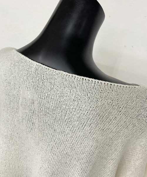 non-hedge(ノンヘッジ)の「ロゴショート丈ニットトップス(ニット/セーター・レディース・オフホワイト/ブラウン/レッド/チャコールグレー/ブラック・FREE)」の13枚目の写真