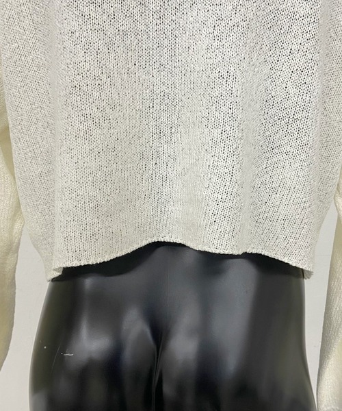 non-hedge(ノンヘッジ)の「ロゴショート丈ニットトップス(ニット/セーター・レディース・オフホワイト/ブラウン/レッド/チャコールグレー/ブラック・FREE)」の17枚目の写真