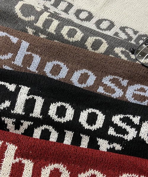 non-hedge(ノンヘッジ)の「ロゴショート丈ニットトップス(ニット/セーター・レディース・オフホワイト/ブラウン/レッド/チャコールグレー/ブラック・FREE)」の21枚目の写真