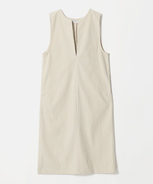 A DAY IN THE LIFE UNITED ARROWS（アデイインザライフユナイテッドアローズ）の「コーデュロイ キーネック ジャンパースカート ＜A DAY IN THE LIFE＞（ワンピース・レディース・ネイビー/ダークグレー/オフホワイト/ブラウン系・FREE）」の2枚目の写真
