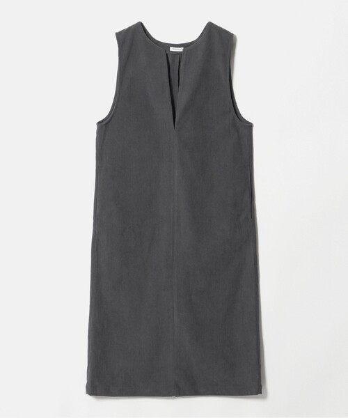 A DAY IN THE LIFE UNITED ARROWS（アデイインザライフユナイテッドアローズ）の「コーデュロイ キーネック ジャンパースカート ＜A DAY IN THE LIFE＞（ワンピース・レディース・ネイビー/ダークグレー/オフホワイト/ブラウン系・FREE）」の3枚目の写真