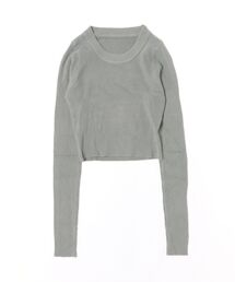 【 ammy. / エイミードット 】 フィット クロップド ロングスリーブ トップス