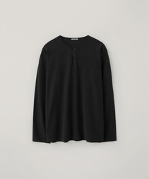 ノーブルヘンリーネックTシャツ_BLACK