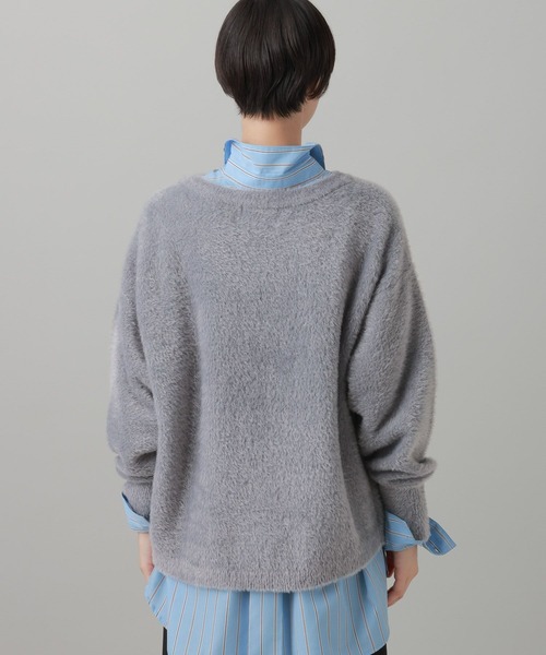 LAKOLE(ラコレ)の「シャギーニットプルオーバー / 855263(ニット/セーター・レディース・グレー/オレンジ/ネイビー/モカ/ライトブルー・FREE)」の11枚目の写真