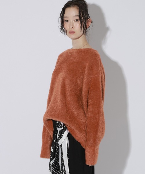 LAKOLE(ラコレ)の「シャギーニットプルオーバー / 855263(ニット/セーター・レディース・グレー/オレンジ/ネイビー/モカ/ライトブルー・FREE)」の16枚目の写真