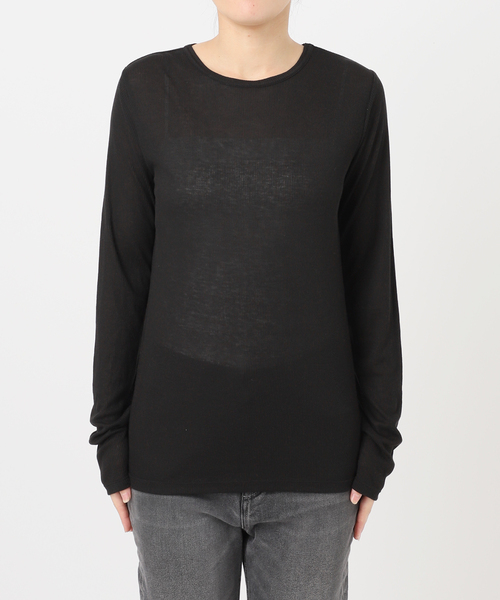 JOURNAL STANDARD relume(ジャーナルスタンダード レリューム)の「シアーテレコクルーネックプルオーバー(Tシャツ/カットソー・レディース・ピンク/ブラック/チャコールグレー/ホワイト・FREE)」の20枚目の写真