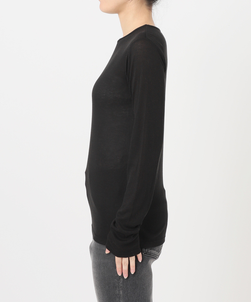 JOURNAL STANDARD relume(ジャーナルスタンダード レリューム)の「シアーテレコクルーネックプルオーバー(Tシャツ/カットソー・レディース・ピンク/ブラック/チャコールグレー/ホワイト・FREE)」の21枚目の写真