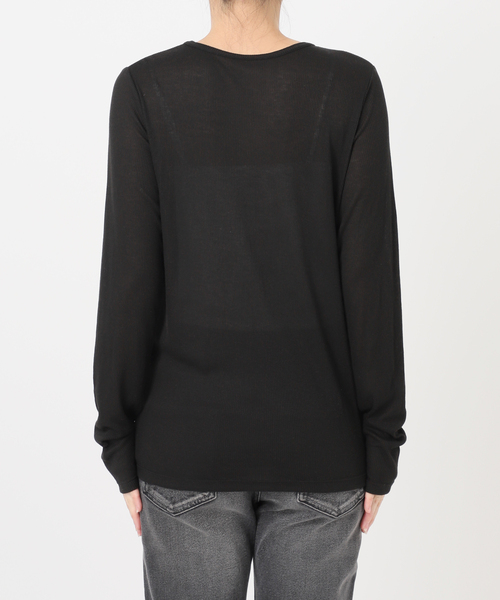 JOURNAL STANDARD relume(ジャーナルスタンダード レリューム)の「シアーテレコクルーネックプルオーバー(Tシャツ/カットソー・レディース・ピンク/ブラック/チャコールグレー/ホワイト・FREE)」の22枚目の写真