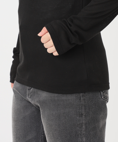 JOURNAL STANDARD relume(ジャーナルスタンダード レリューム)の「シアーテレコクルーネックプルオーバー(Tシャツ/カットソー・レディース・ピンク/ブラック/チャコールグレー/ホワイト・FREE)」の13枚目の写真