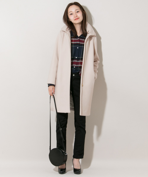 URBAN RESEARCH（アーバンリサーチ）の「UR 2WAYコート（ステンカラーコート・レディース・ライトグレー/オフホワイト/ピンクベージュ/ネイビー・36/38）」の11枚目の写真