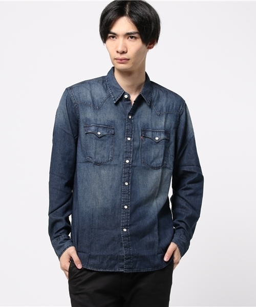 Levi's（リーバイス）の「【Levi's】デニムウエスタンシャツ（シャツ/ブラウス・メンズ・ダークインディゴブルー・MEDIUM/SMALL/LARGE）」の9枚目の写真