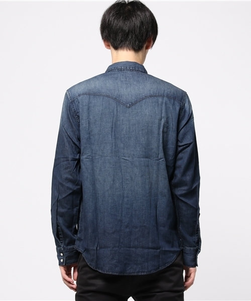 Levi's（リーバイス）の「【Levi's】デニムウエスタンシャツ（シャツ/ブラウス・メンズ・ダークインディゴブルー・MEDIUM/SMALL/LARGE）」の3枚目の写真