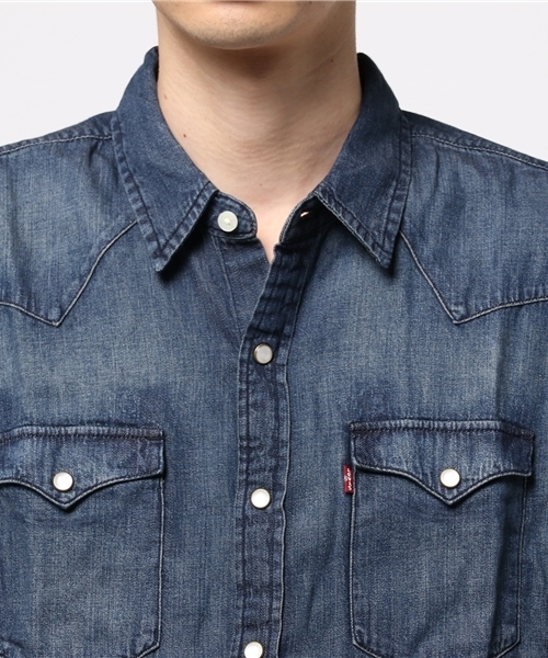 Levi's（リーバイス）の「【Levi's】デニムウエスタンシャツ（シャツ/ブラウス・メンズ・ダークインディゴブルー・MEDIUM/SMALL/LARGE）」の4枚目の写真